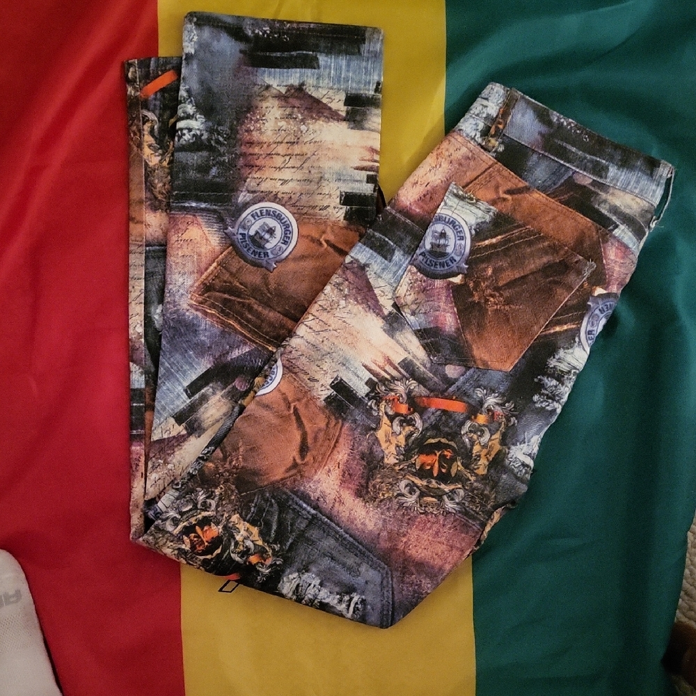 DOPE URBAN SKATE JEANS.. COOL PATTERN. NEVER WORN , BRAND NEW .